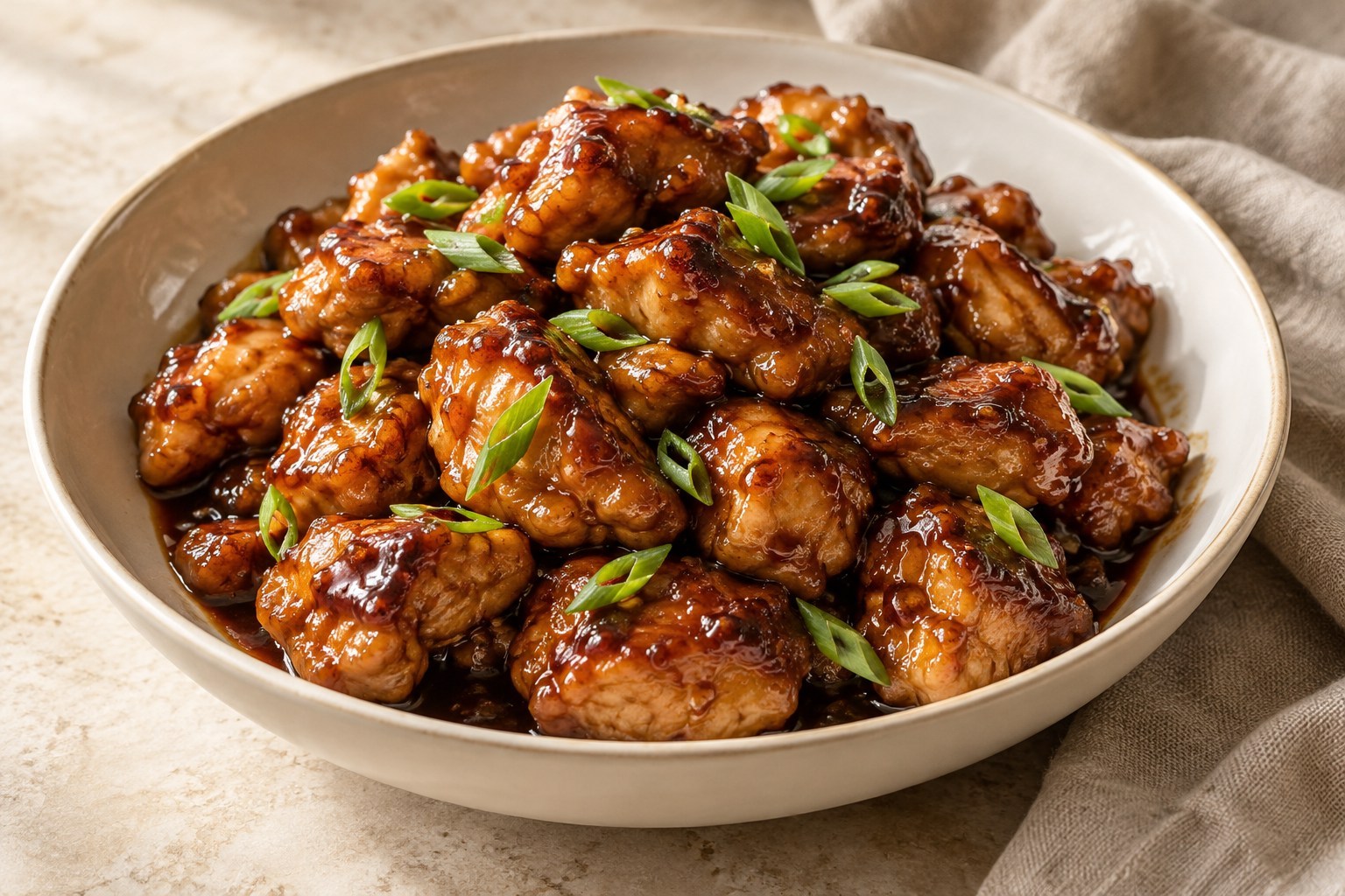 Illustrated sticky teriyaki chicken